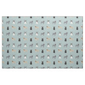 Franse Bulldogs Light Blue Stof (Fat Quarter)