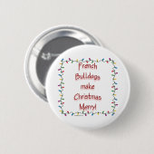 Franse bulldogs maken Kerstmis vrolijk - Button (Voorkant /achterkant)