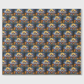 Franse Bulldogs Pompoen Halloween Grappig Cadeaupapier (Vlak)