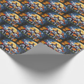 Franse Bulldogs Pompoen Halloween Grappig Cadeaupapier (Hoek)