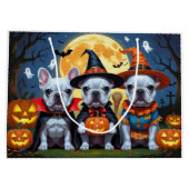 Franse Bulldogs Pompoen Halloween Grappig Groot Cadeauzakje (Achterkant)