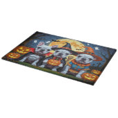 Franse Bulldogs Pompoen Halloween Grappig Snijplank (Hoek)