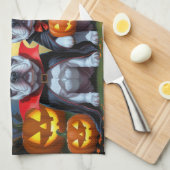 Franse Bulldogs Pompoen Halloween Grappig Theedoek (Quarter Fold)