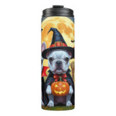 Franse Bulldogs Pompoen Halloween Grappig Thermosbeker (Voorkant)