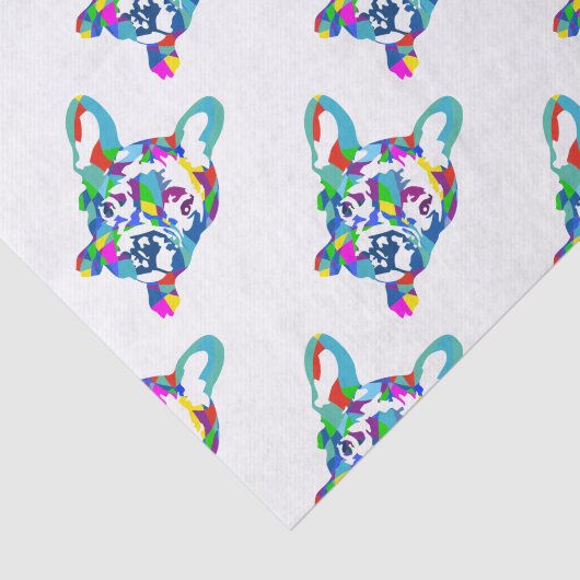 Franse Bulldogs Puppy Tissuepapier (Detail)