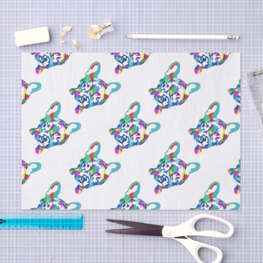 Franse Bulldogs Puppy Tissuepapier (Craft)