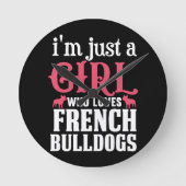 Franse Bulldogs Quote Ronde Klok (Voorkant)