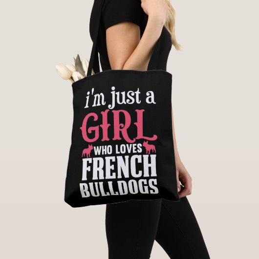 Franse Bulldogs Quote Tote Bag (Dichtbij)