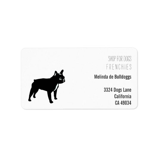 Franse Bulldogs Serie Cool Boy Etiket (Voorkant)