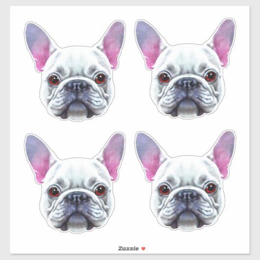 Franse Bulldogs Sticker (Vel)