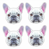 Franse Bulldogs Sticker (Voorkant)