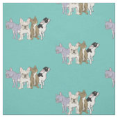 Franse Bulldogs Stof (Swatch)