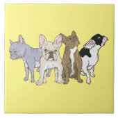 Franse Bulldogs Tegeltje (Voorkant)