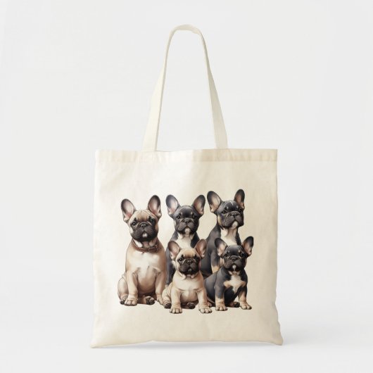 Franse Bulldogs Tote Bag (Voorkant)