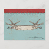 Franse Bulldogs Valentijnsdag Briefkaart (Achterkant)