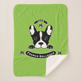 Franse Bulldogs - Vier Legged Friends Sherpa Deken