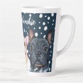 Franse Bulldogs Waterverf Latte Mok (Rechts)