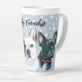 Franse Bulldogs waterverf Latte Mok (Rechterhoek)