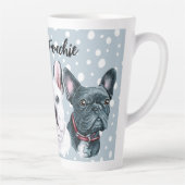 Franse Bulldogs waterverf Latte Mok (Rechts)