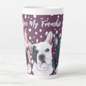 Franse Bulldogs waterverf Latte Mok (Voorkant)