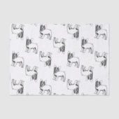 Franse Bulldogs wit en zwart Tissuepapier (Voorkant)