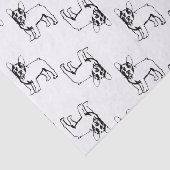 Franse Bulldogs wit en zwart Tissuepapier (Detail)