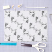 Franse Bulldogs wit en zwart Tissuepapier (Craft)