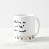 Franse Bulldogs zijn als franse frietjes! Koffiemok (Voorkant rechts)