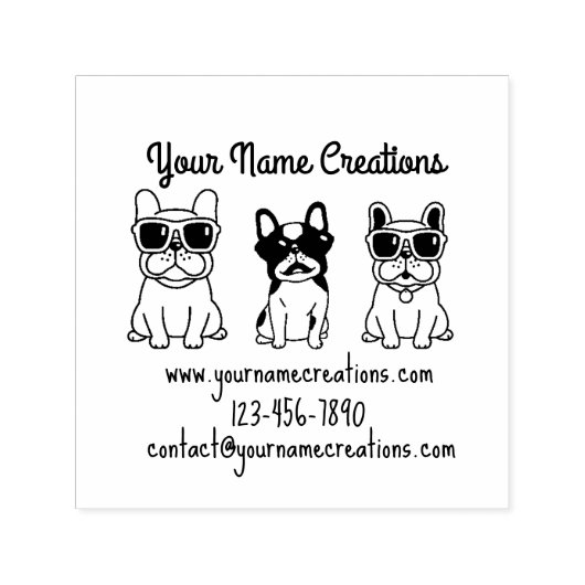 Franse Bulldogs Zonnebril Zelfinktende Stempel (Design)