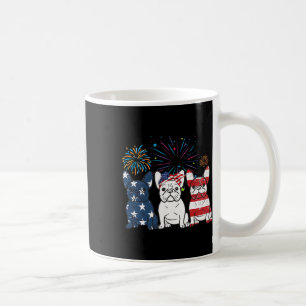 Franse bulledog amerikaanse vlag op 4 juli onafhan koffiemok