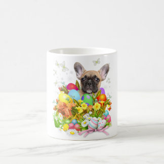 Franse bulledog Bunny dog met paaseieren Koffiemok