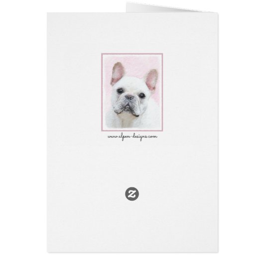 Franse bulledog (crème/wit) schilderen - hondenkun (Achterkant)