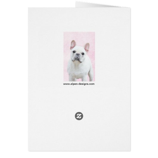 Franse bulledog (crème/wit) schilderen - hondenkun (Achterkant)