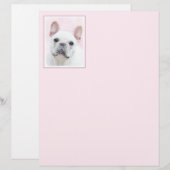 Franse bulledog (crème/wit) schilderen - hondenkun (Voorkant / Achterkant)