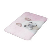 Franse bulledog (crème/wit) schilderen - hondenkun badmat (Gekanteld)