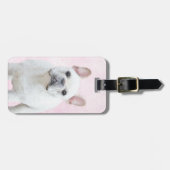 Franse bulledog (crème/wit) schilderen - hondenkun bagagelabel (Voorkant horizontaal)