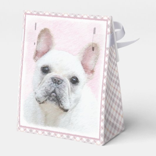 Franse bulledog (crème/wit) schilderen - hondenkun bedankdoosjes (Achterkant)