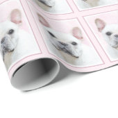 Franse bulledog (crème/wit) schilderen - hondenkun cadeaupapier (Rol Hoek)