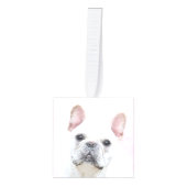 Franse bulledog (crème/wit) schilderen - hondenkun decoratie (Voorkant)