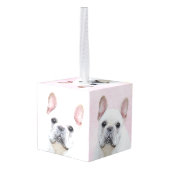 Franse bulledog (crème/wit) schilderen - hondenkun decoratie (Achter hoekig)