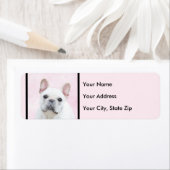 Franse bulledog (crème/wit) schilderen - hondenkun etiket (Insitu)