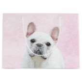 Franse bulledog (crème/wit) schilderen - hondenkun groot cadeauzakje (Voorkant)