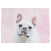 Franse bulledog (crème/wit) schilderen - hondenkun groot cadeauzakje (Achterkant)