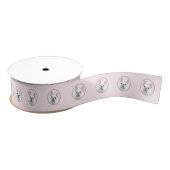 Franse bulledog (crème/wit) schilderen - hondenkun grosgrain lint (Spoel)