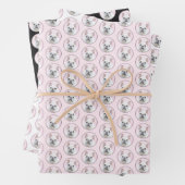 Franse bulledog (crème/wit) schilderen - hondenkun inpakpapier vel (In situ)