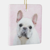 Franse bulledog (crème/wit) schilderen - hondenkun keramisch ornament (Rechts)