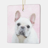 Franse bulledog (crème/wit) schilderen - hondenkun keramisch ornament (Links)