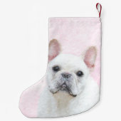 Franse bulledog (crème/wit) schilderen - hondenkun kleine kerstsok (Achterkant)
