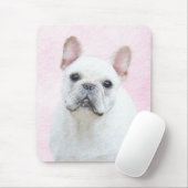 Franse bulledog (crème/wit) schilderen - hondenkun muismat (Met muis)