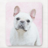 Franse bulledog (crème/wit) schilderen - hondenkun muismat (Voorkant)